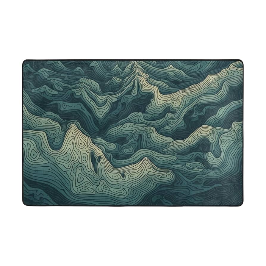 Amazon.com: Geometric Style Topographic map Design Area Rugs